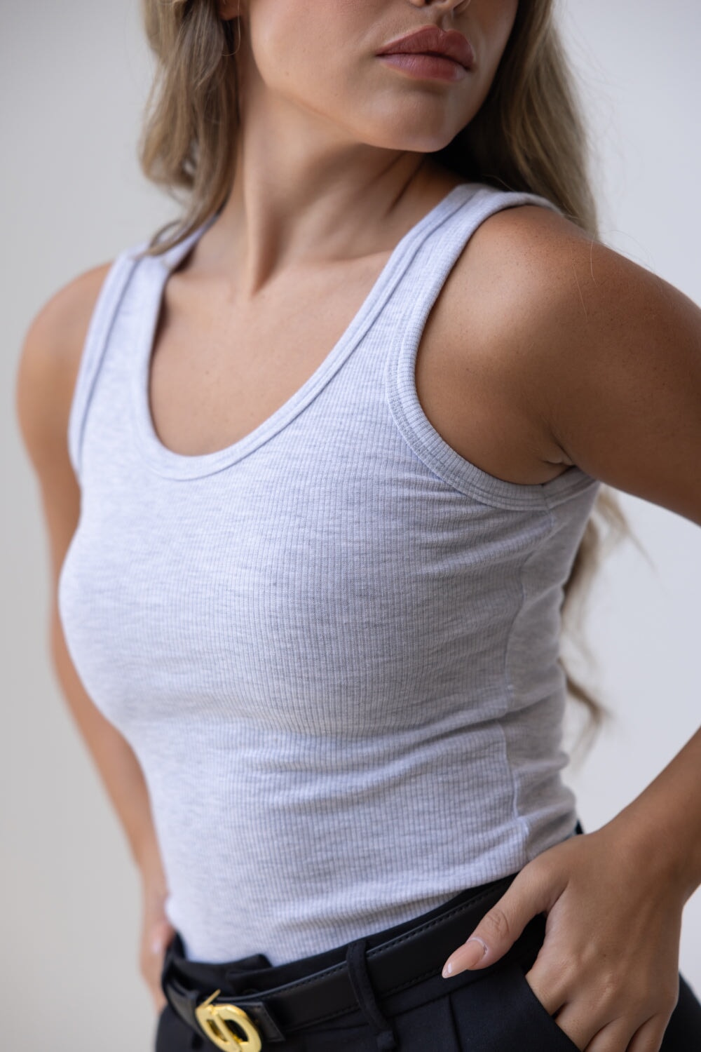 גופיית סבא בייסיק ריפס גופיה TwentySix Dark Grey One Size