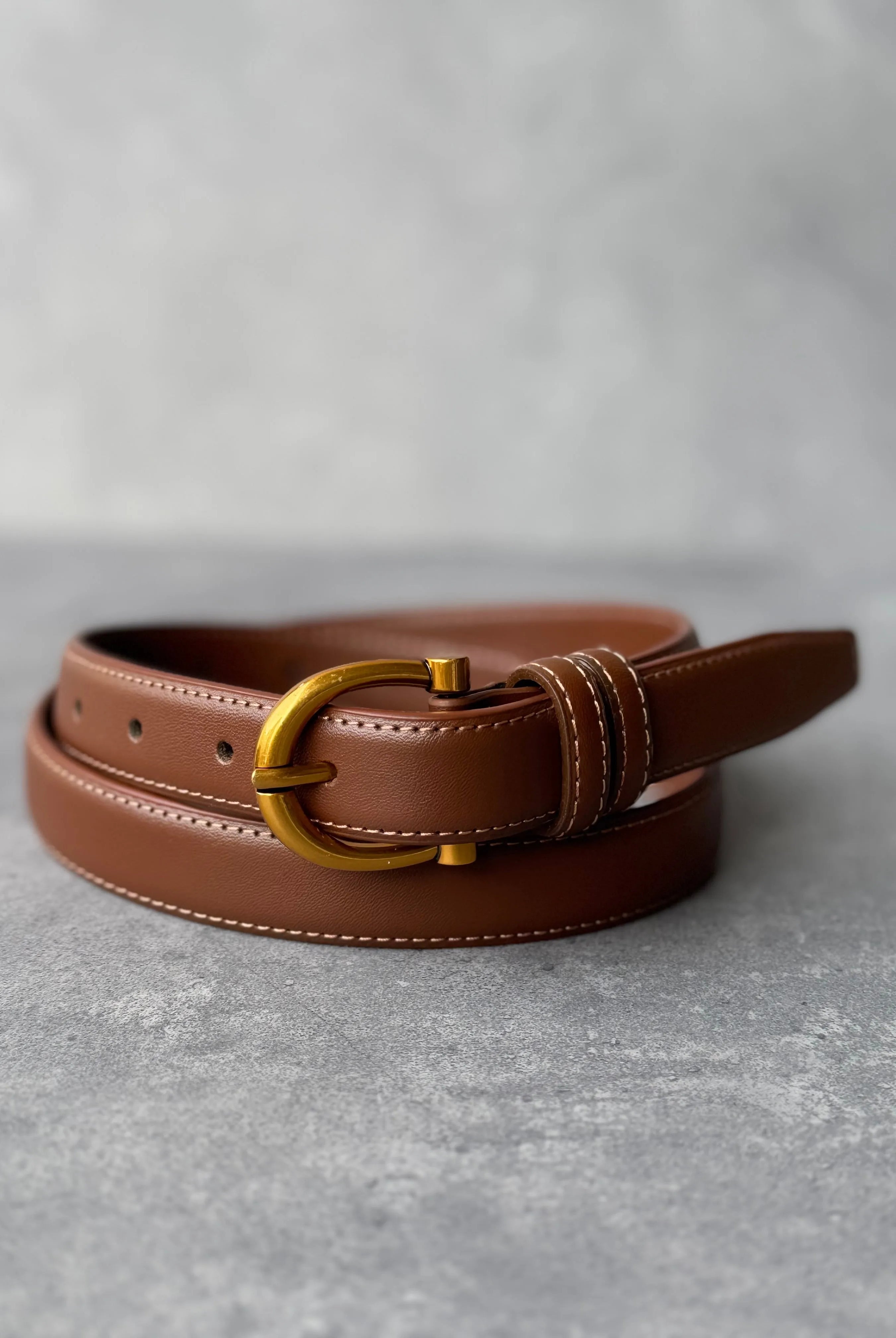 חגורת עור מארי TwentySix Brown