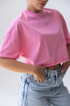 חולצת קרופ אנדרו TwentySix Pink One Size 