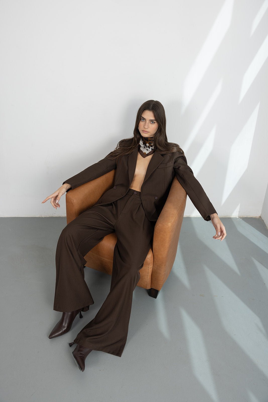 ג'קט שרי | חום - TwentySix