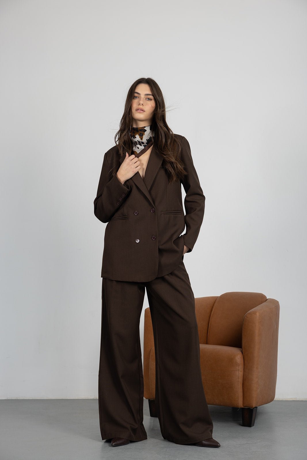 ג'קט שרי | חום - TwentySix