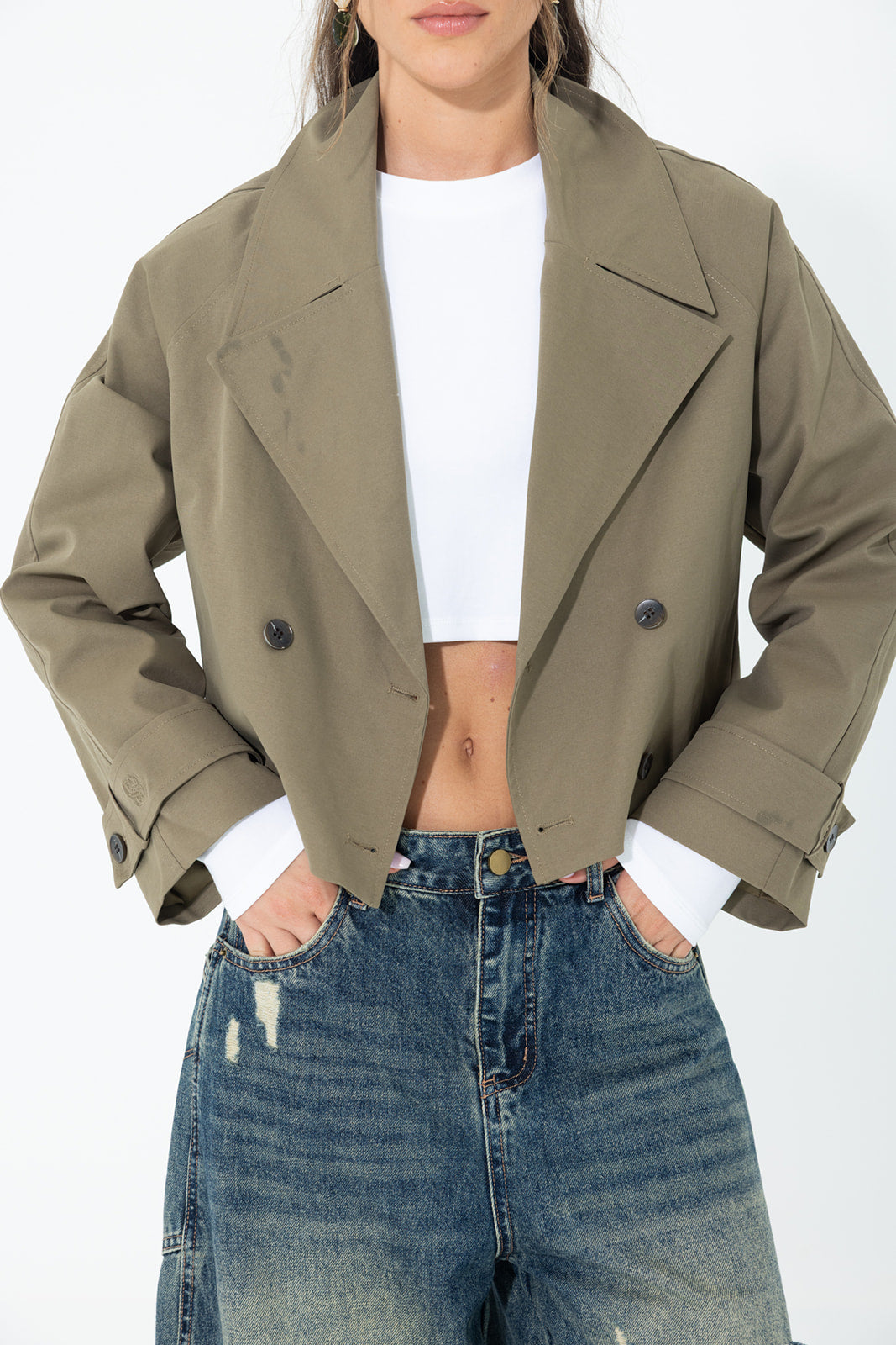 ג'קט טראנץ' נלי | ירוק