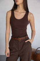 גופיית סבא בייסיק ריפס גופיה TwentySix Brown One Size 