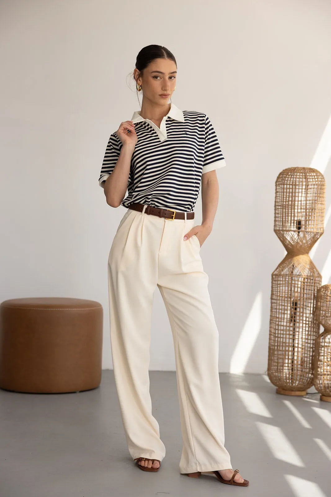 חגורת עור לני חומה TwentySix 