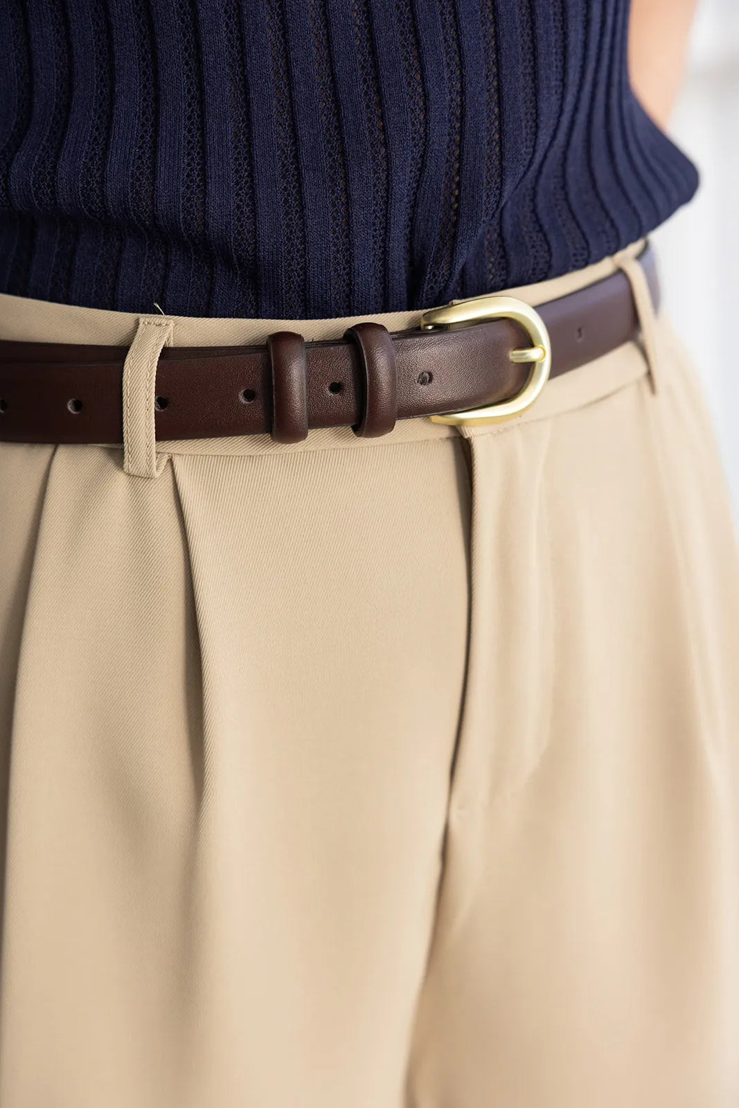 חגורת עור מישל TwentySix Brown 