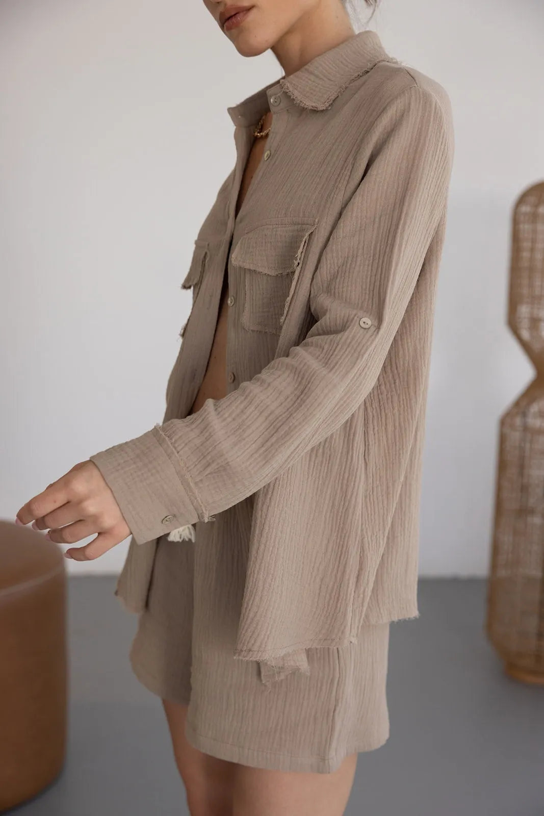 חולצת סלינה גריי גרין TwentySix 