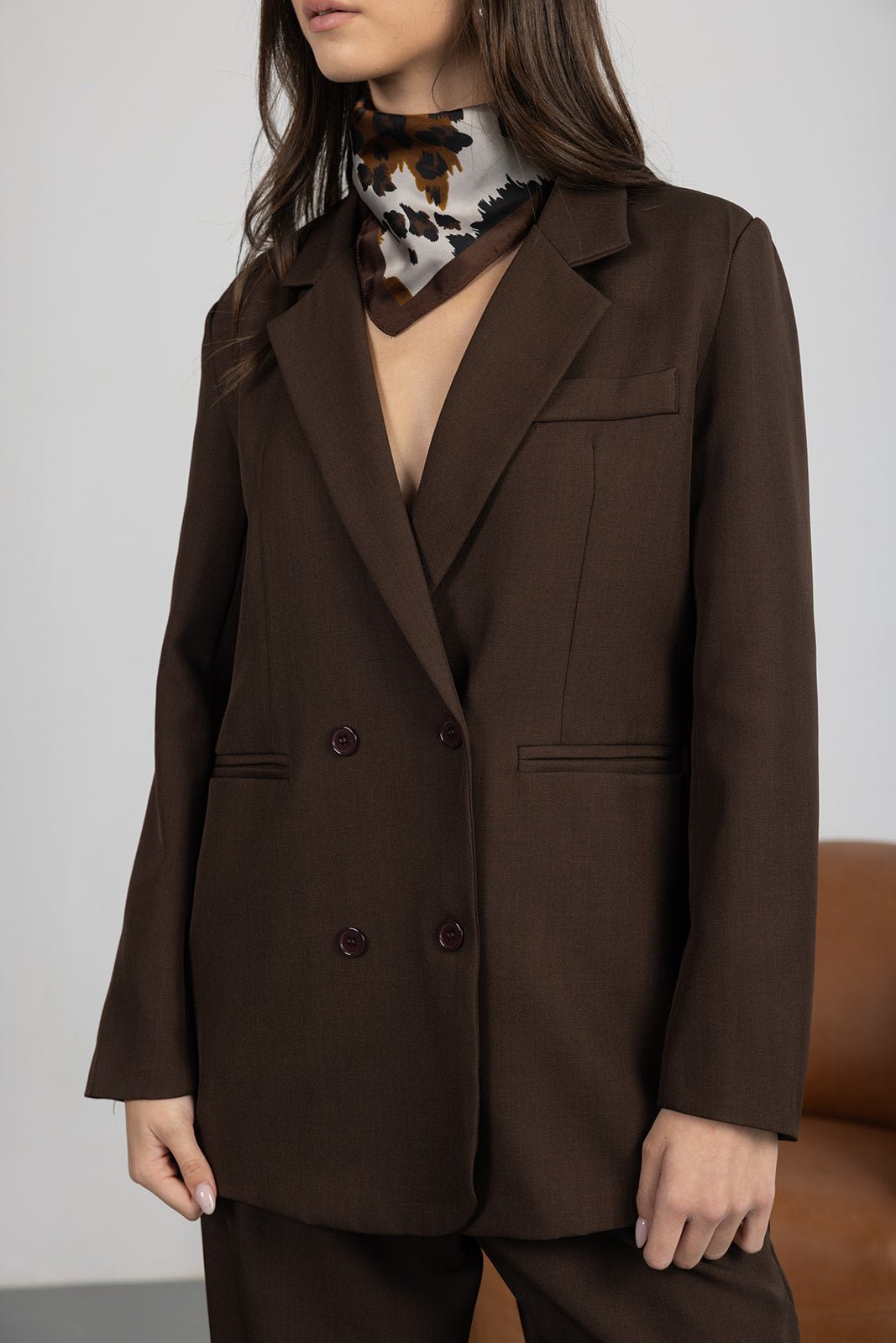 ג'קט שרי | חום - TwentySix