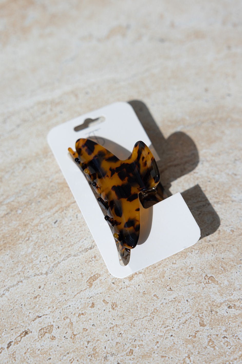 קליפס לשיער דמוי צב, אביזר שיער אופנתי בגווני חום ושחור לאישה