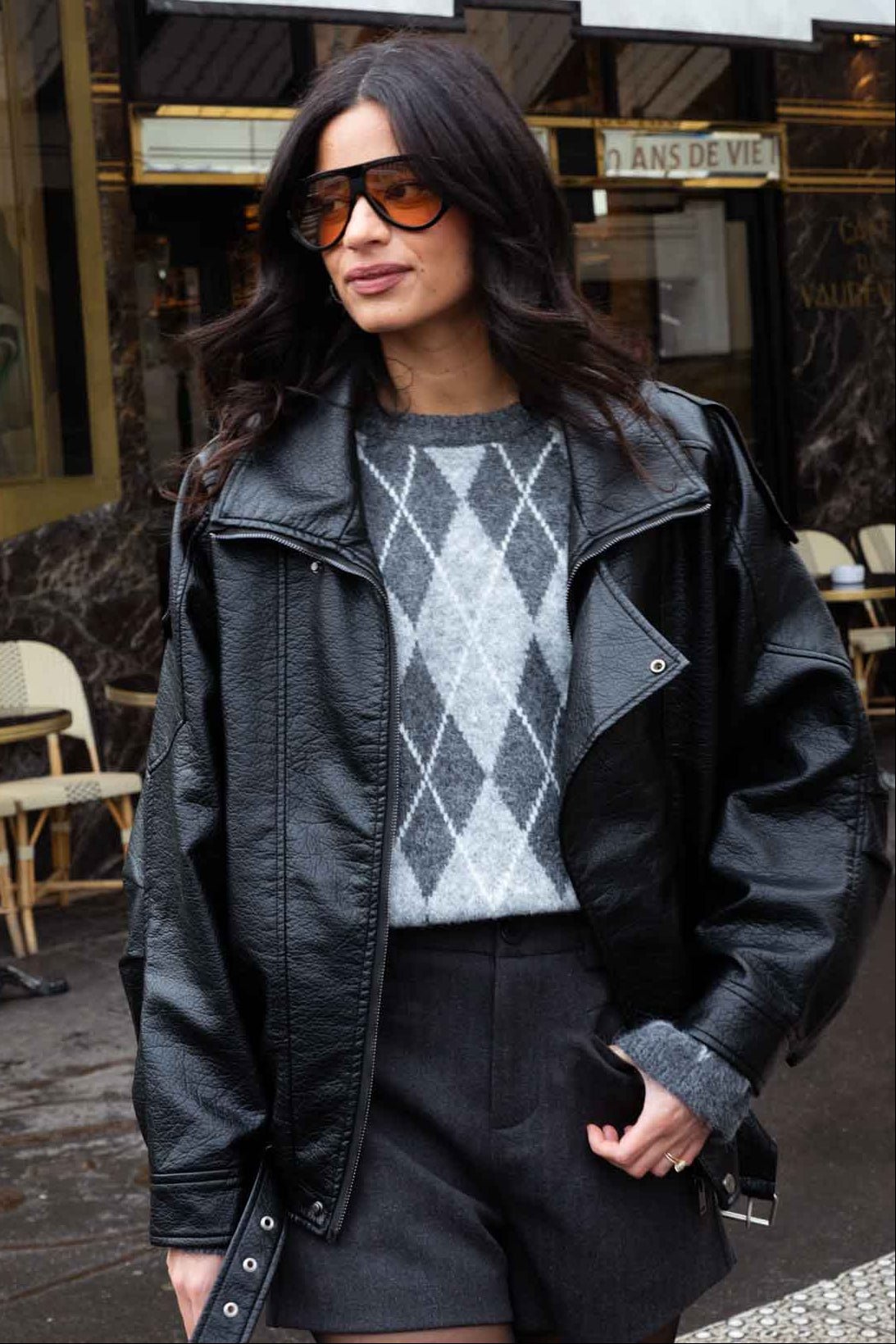 מעיל עור פרנסיסקו | שחור - TwentySix