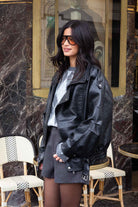 מעיל עור פרנסיסקו | שחור - TwentySix