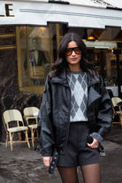 מעיל עור פרנסיסקו | שחור - TwentySix