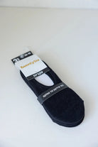 גרבי עקביות לנשים בצבע שחור, מארז זוג, טווח מידות 36-41, מונחות על משטח בהיר