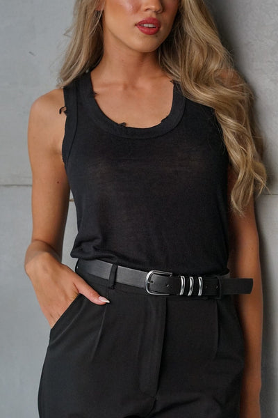 גופיית קרעים זואי TwentySix Black S/M 