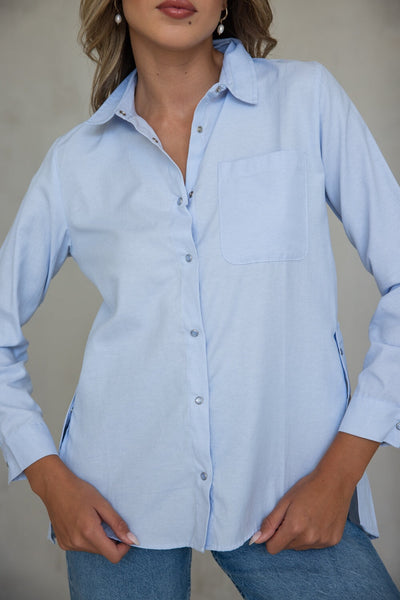 חולצת בלייר TwentySix Light Blue S 