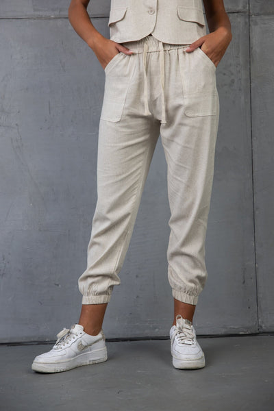 מכנס אמנדה TwentySix Beige S 